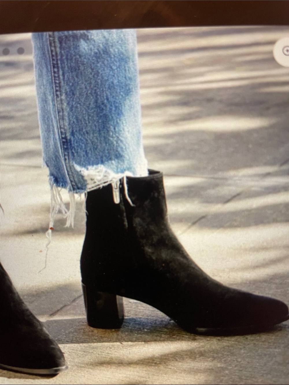 Margaux The Downtown black suede ankle bootie sz 7.5